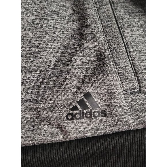 🌼HP🌼 Adidas Women's ClimaWarm Full Zip Heather Gray/Black Fleece Jacket - M - Picture 7 of 11